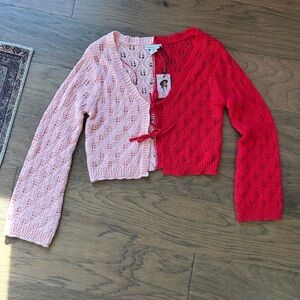 Sincerely Jules Two-Tone Knit Cardigan